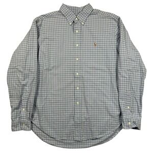 Ralph Lauren Shirt Mens XL Classic Fit Plaid Vintage Flesh Pony Windowpane